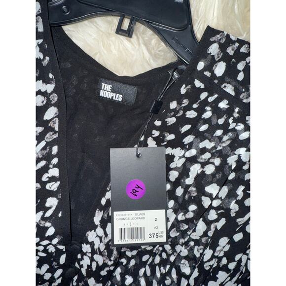 The Kooples Smocked Mini Dress – NWT FR 2 / US M 🖤 - Picture 6 of 6
